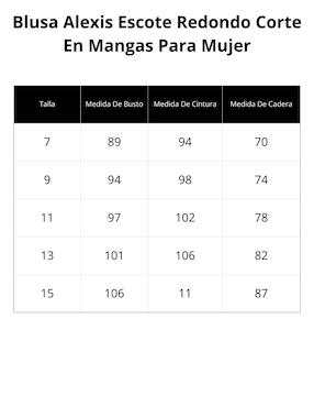 Blusa Alexis manga corta para mujer