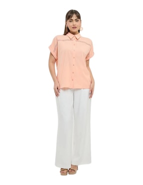 Blusa camisera Alexis manga corta para mujer