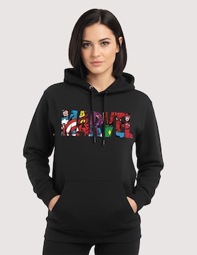 Sudadera con capucha y bolsa Disney Universo Marvel para mujer