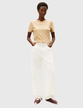 Playera manga corta Tommy Hilfiger cuello redondo para mujer