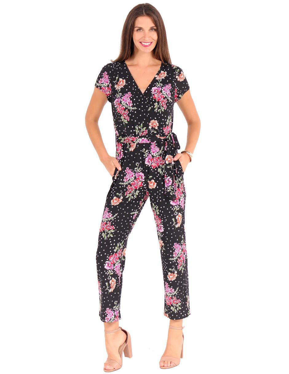 Jumpsuit Duplan Petite formal floral para mujer 