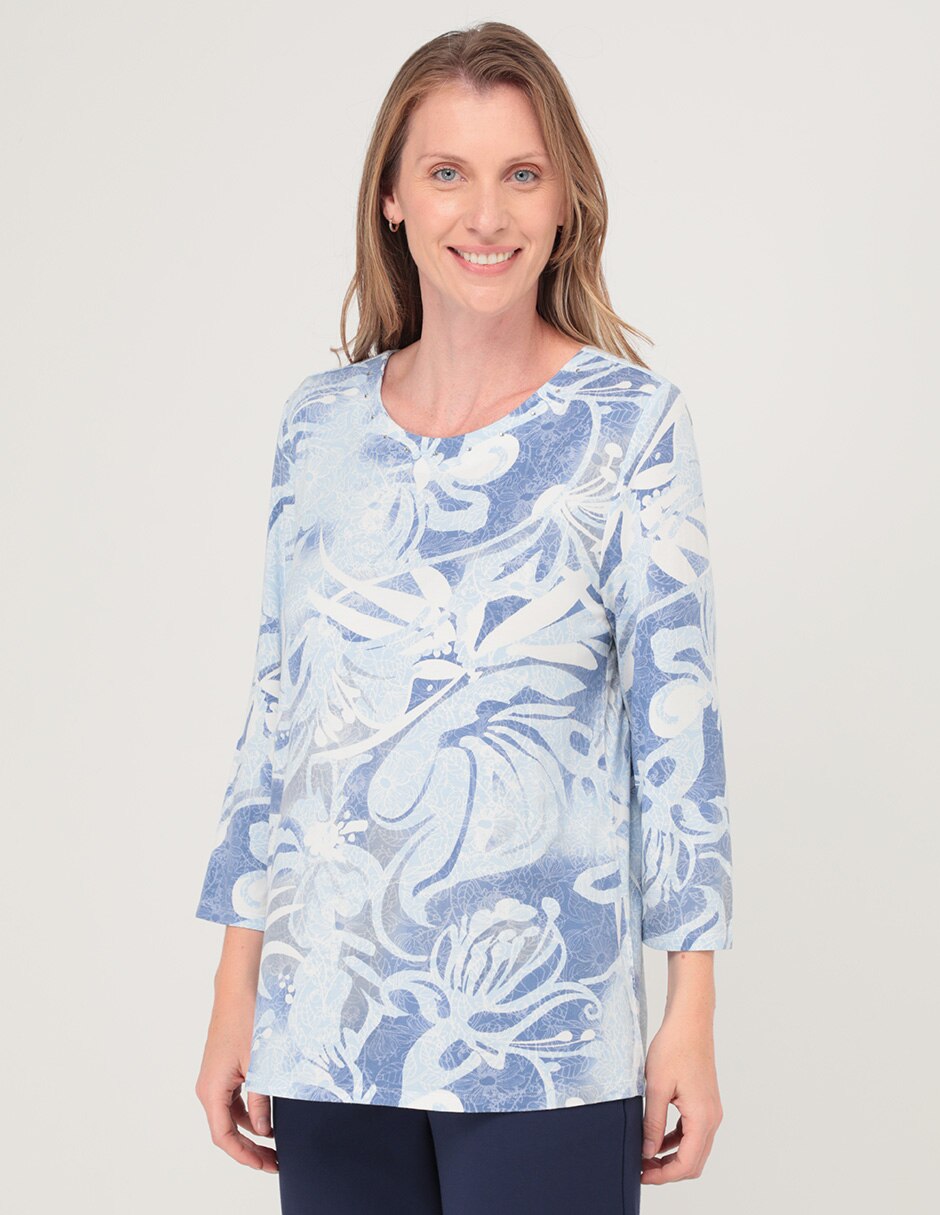 Blusa manga 3/4 para mujer 1