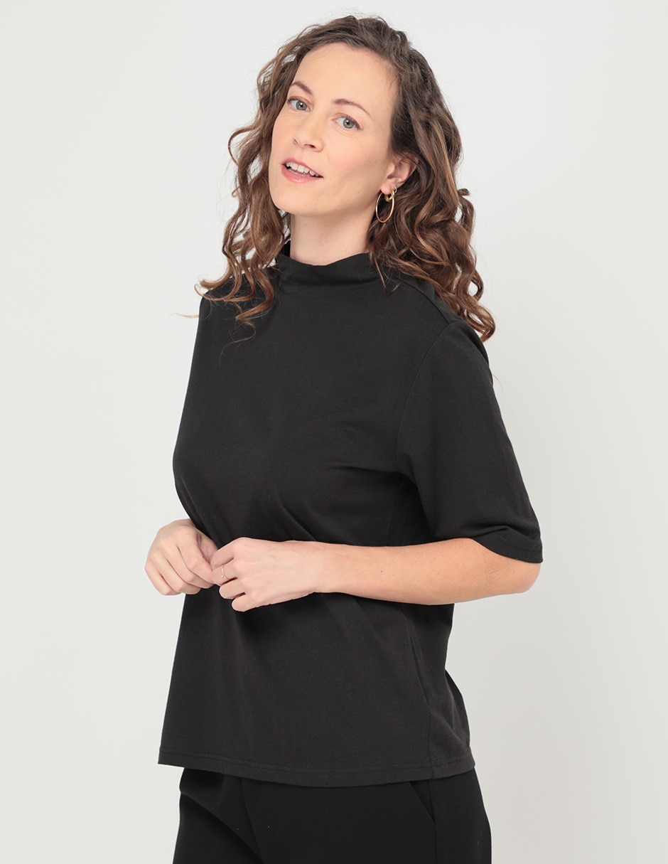 Camiseta cuello alto estampada PIERA – Diher Atelier