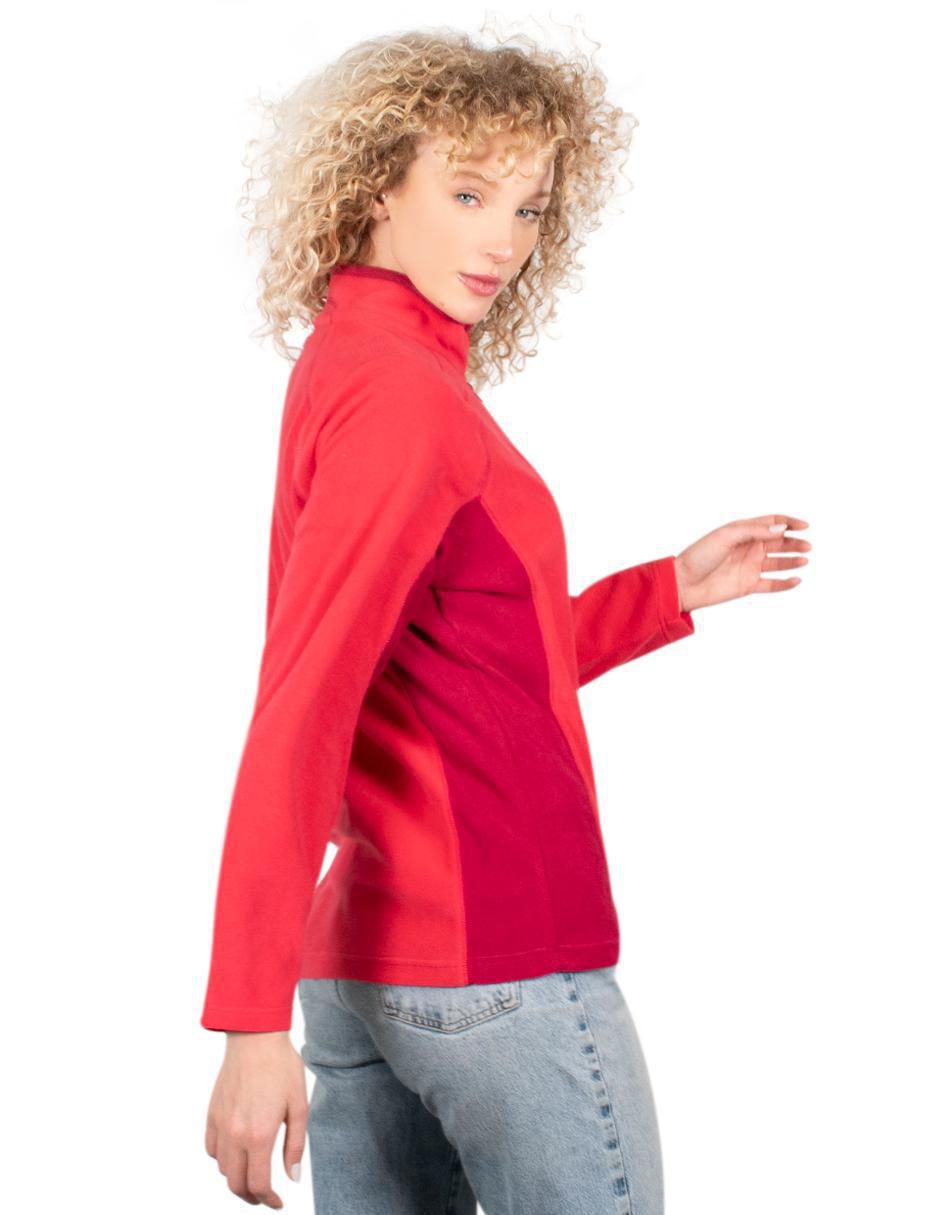 Sudadera con cuello a contraste para mujer 4