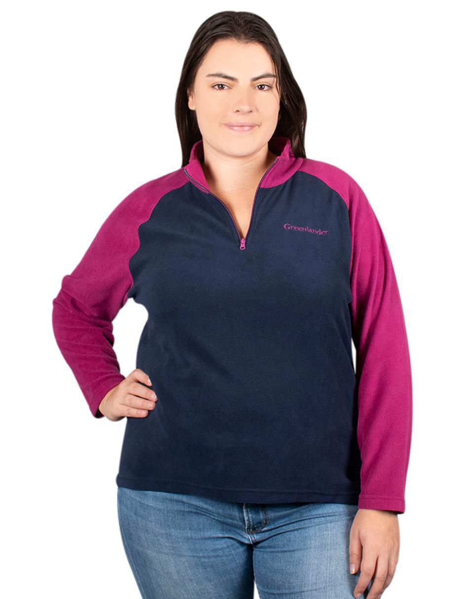 Sudadera con cuello a contraste para mujer