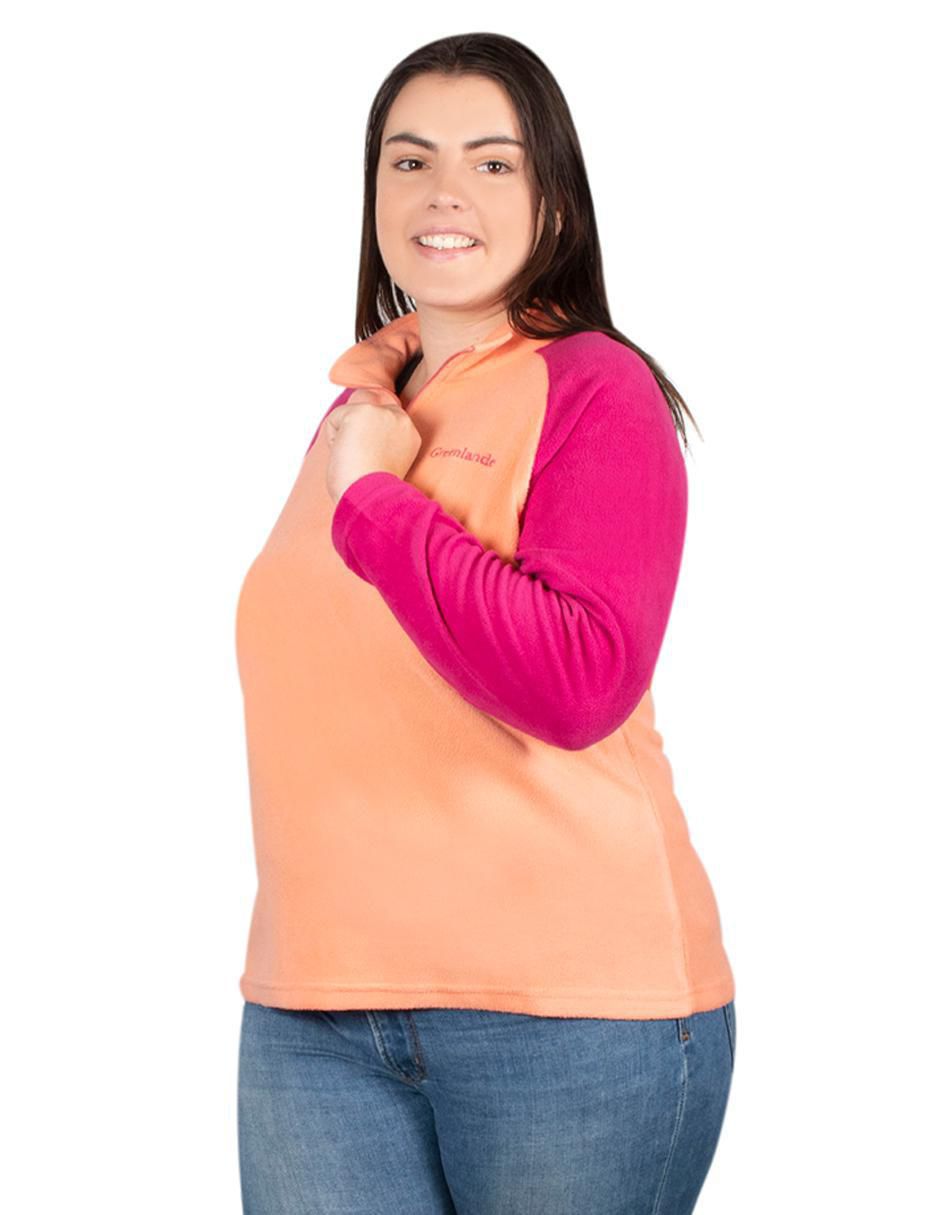 "sudadera" cuello a contraste greenlander "para mujer"