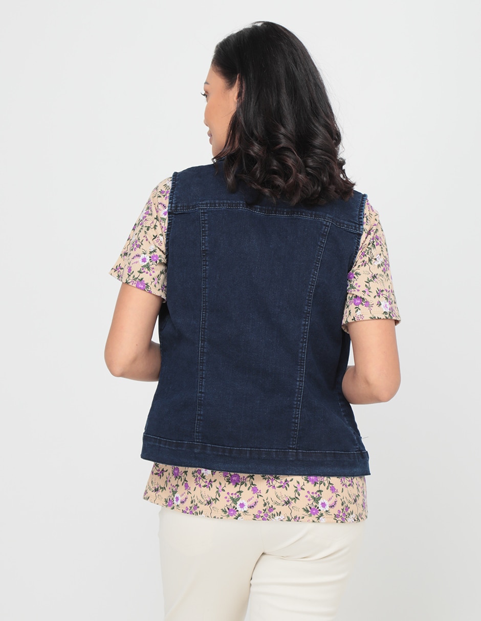Chaleco de mezclilla para mujer 2