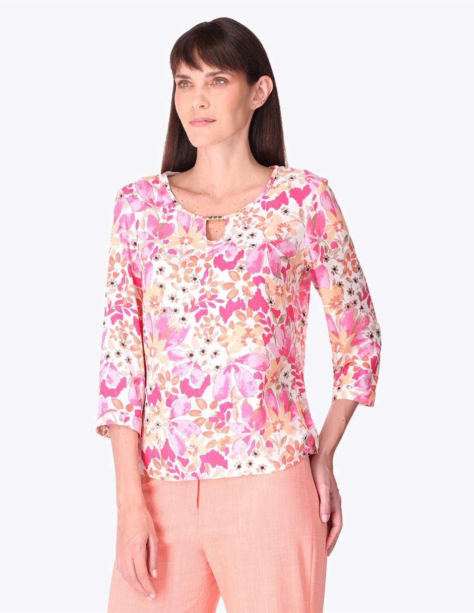 Blusa Charme manga 3 4 para mujer