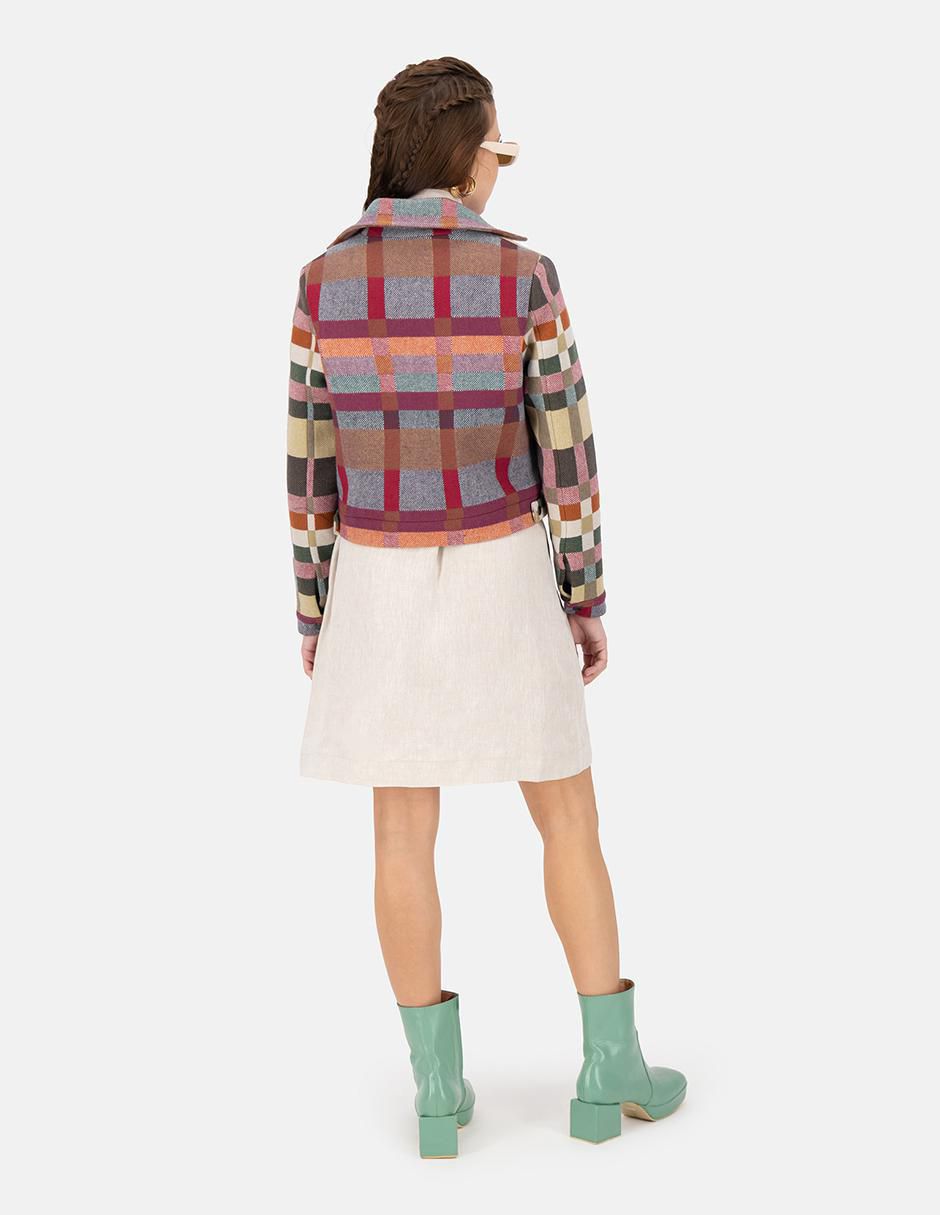 "chamarra" casual merkabá no impermeable "de" lana "para mujer"