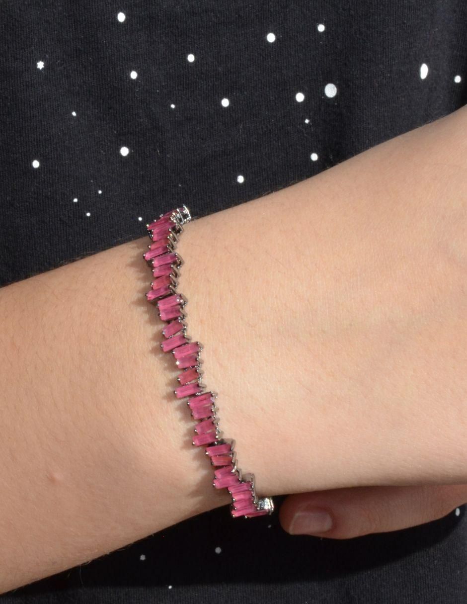 Pulsera Eri con acabado baño rodio 5