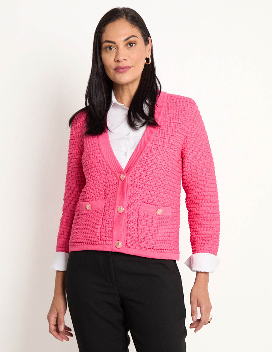 Suéter cuello V para mujer