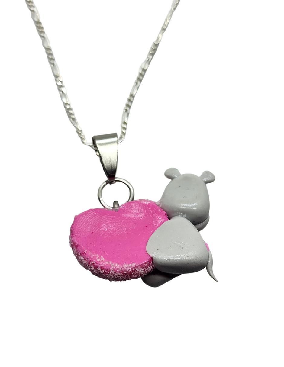 Collar de corazón de plata P 925 3