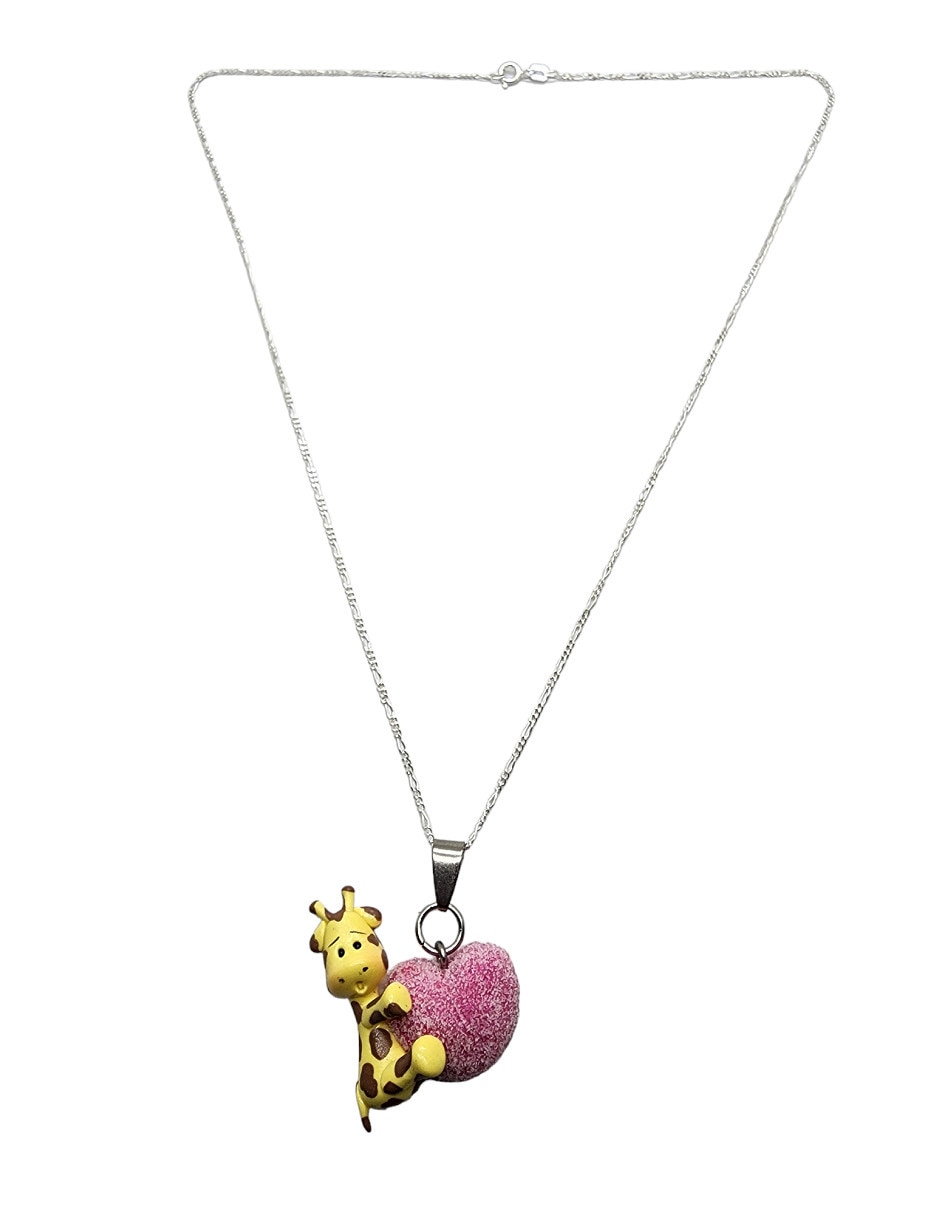 Collar de jirafa Animalitos Corazón de plata P 925 2