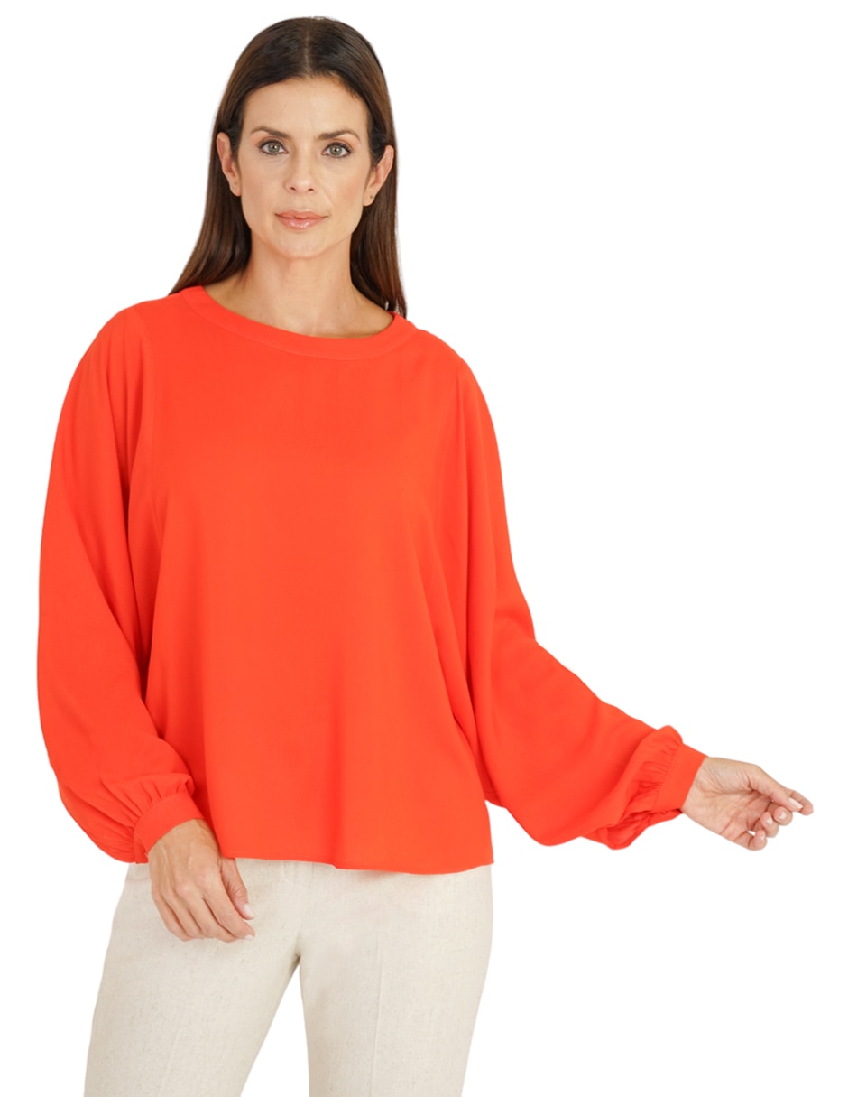 Blusa manga larga para mujer