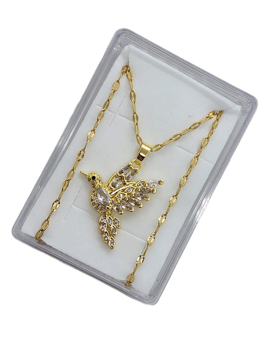 Collar de colibrí de oro laminado 14 K 5
