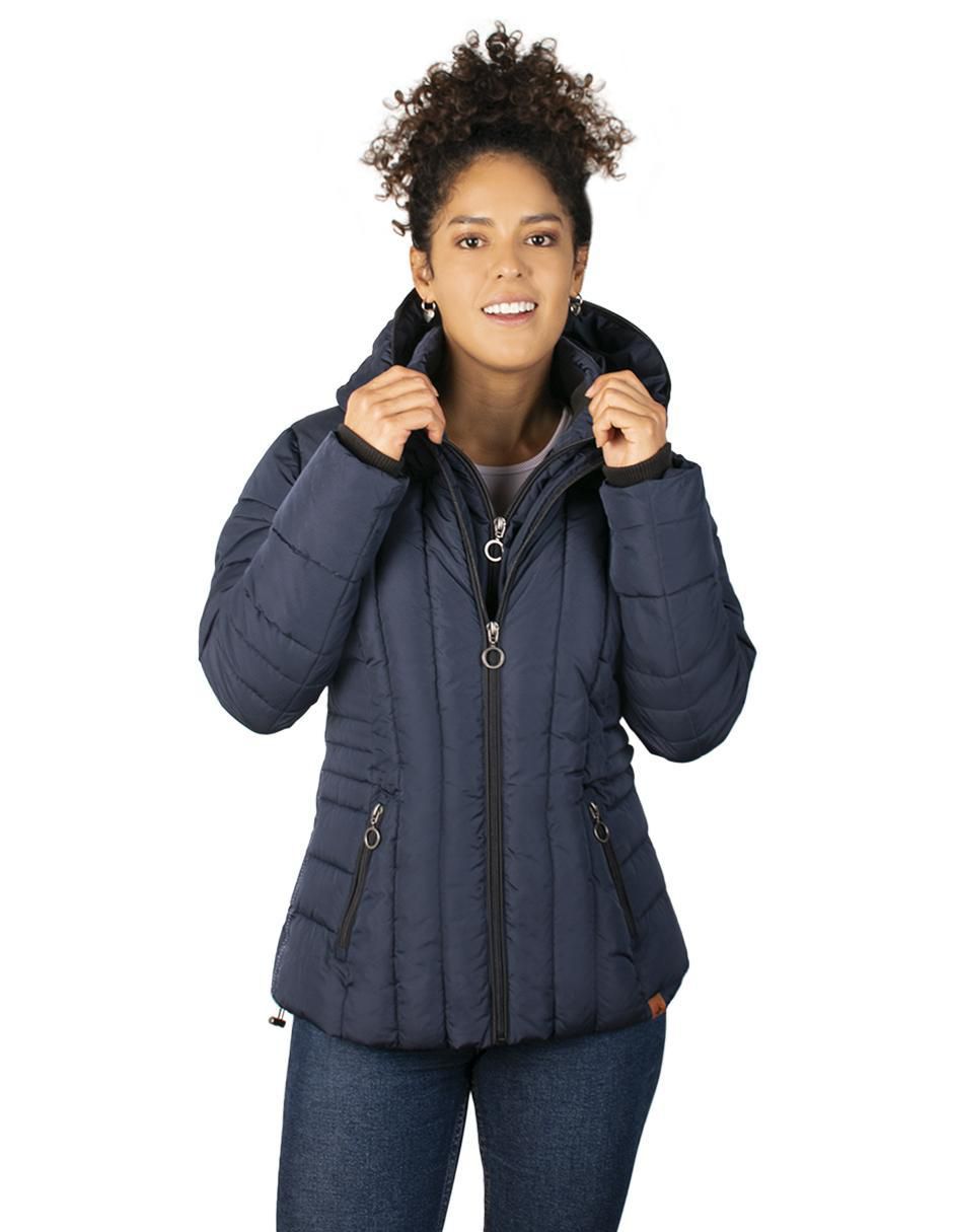 Chamarra acolchada impermeable para mujer