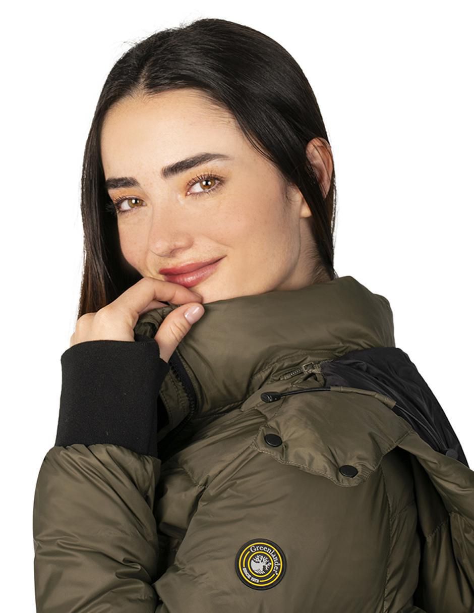 "chamarra" acolchada greenlander no impermeable "de" poliéster "para mujer"