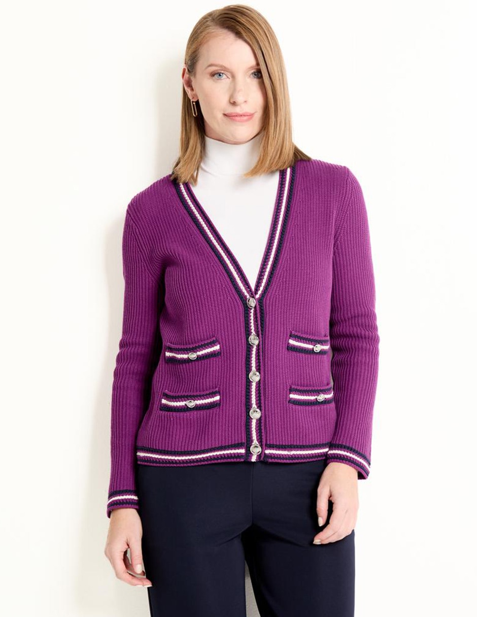 Suéter Talbots cuello V para mujer