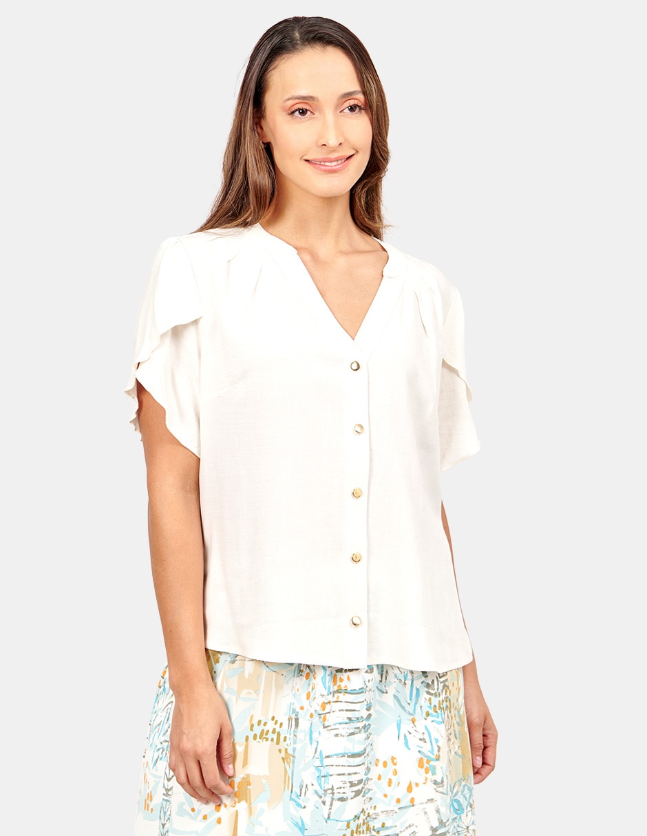 Blusa manga corta para mujer 1