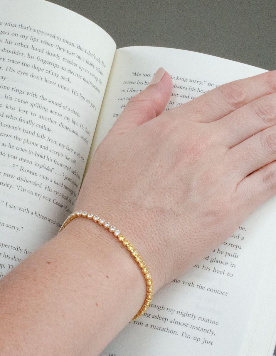 Pulsera yoiko "de" aleación de metal 18 k real "con acabado" baño oro