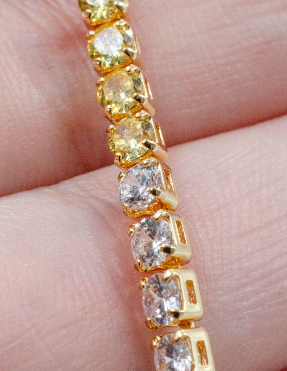 Pulsera yoiko "de" aleación de metal 18 k real "con acabado" baño oro