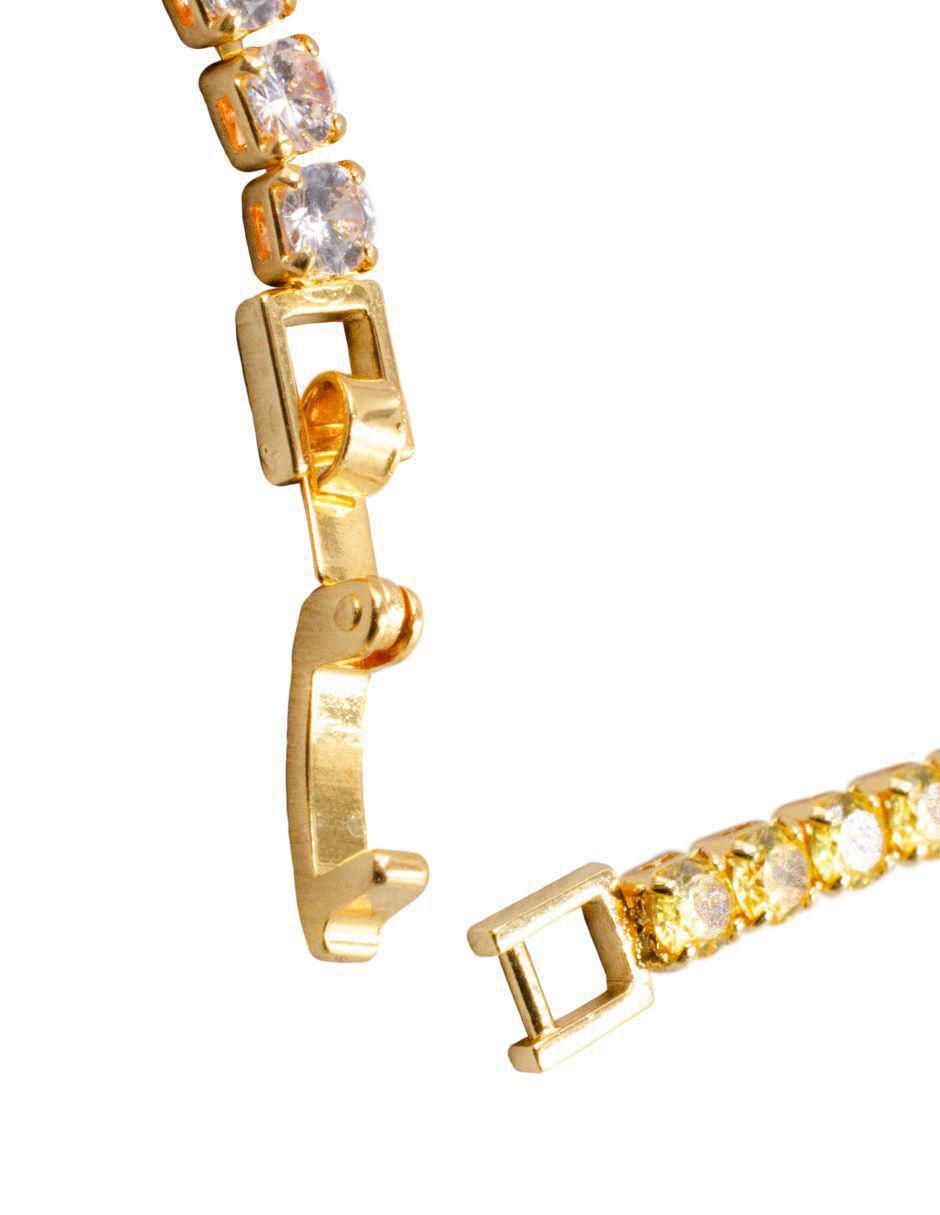 Pulsera yoiko "de" aleación de metal 18 k real "con acabado" baño oro