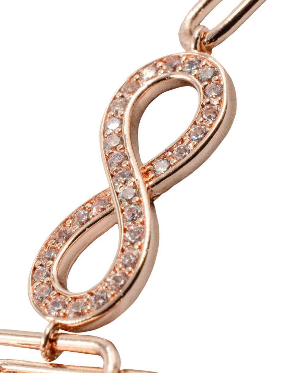 Pulsera 18 K Infini con acabado baño de oro rosa 2