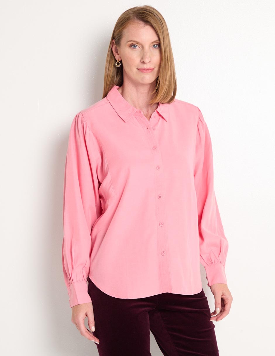 Blusa camisera manga larga para mujer Blusa camisera manga larga para mujer