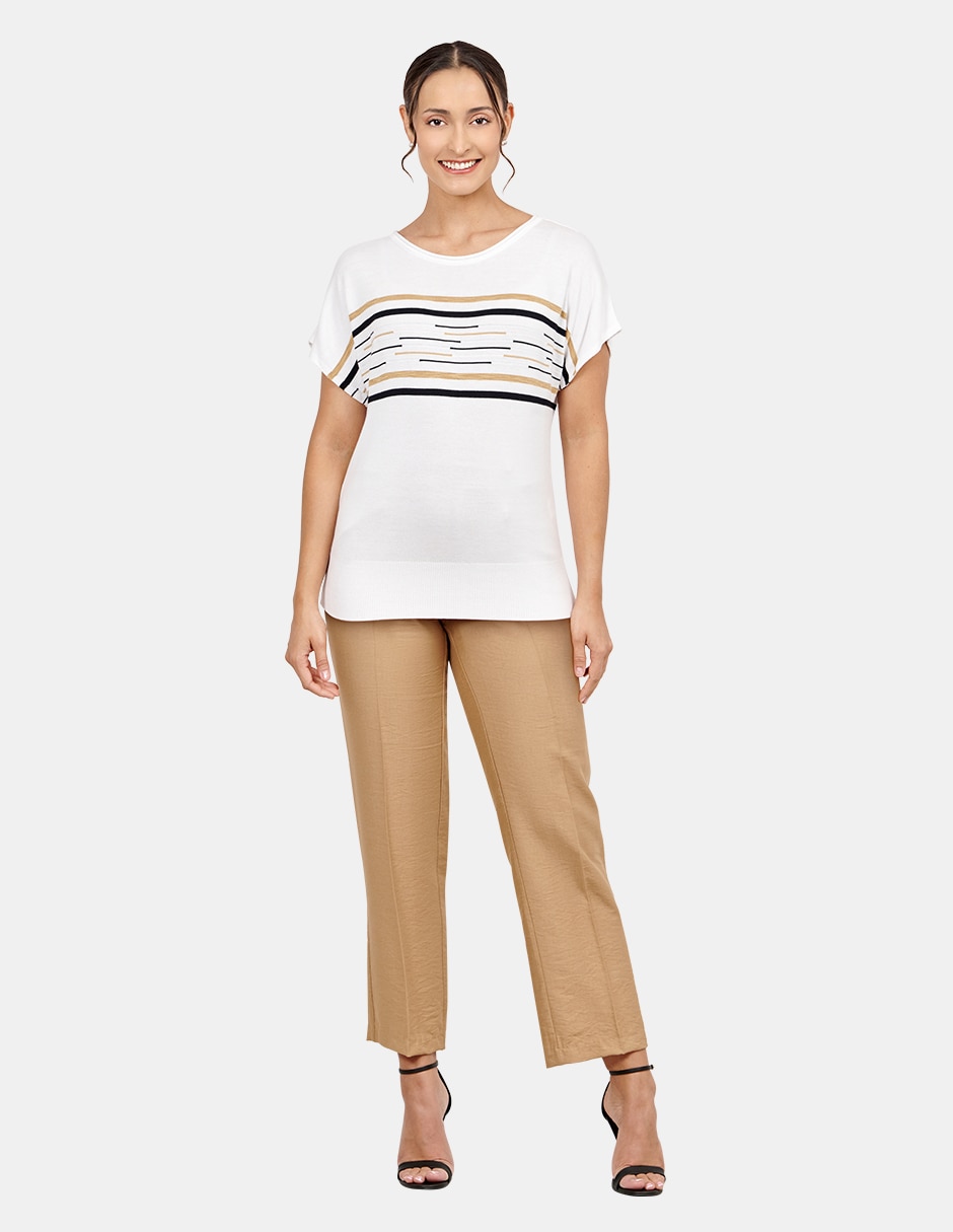Blusa manga corta para mujer