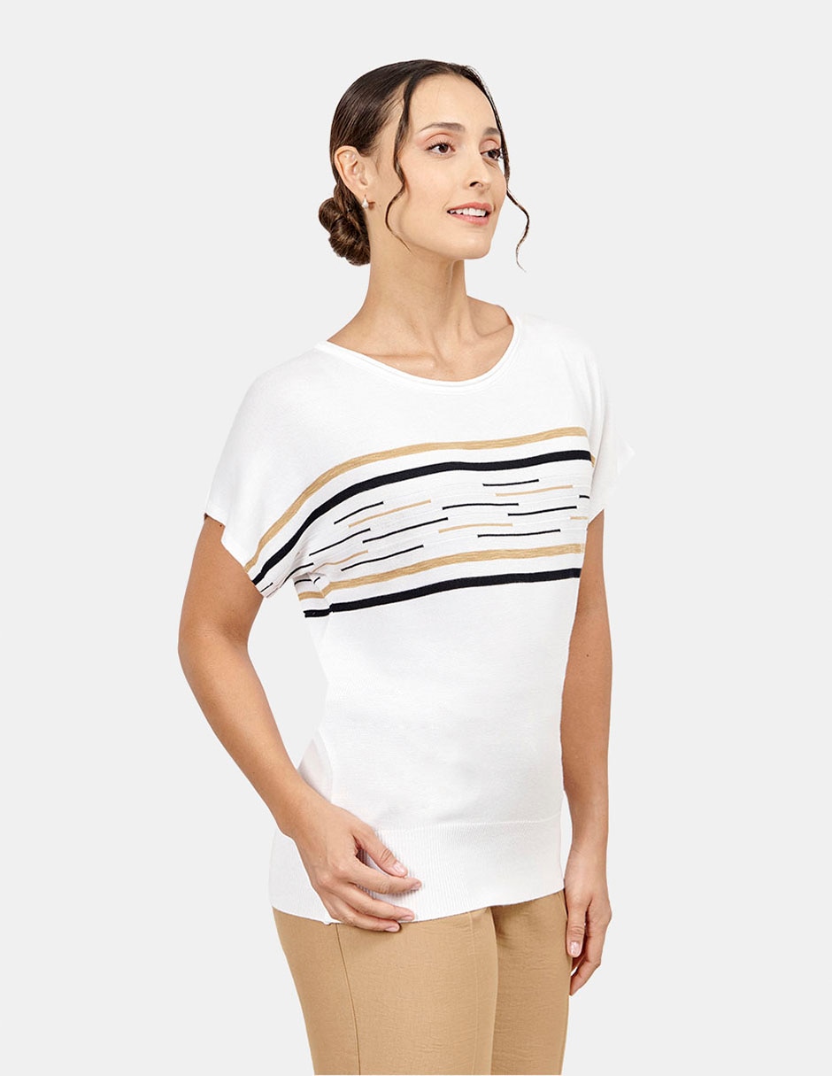 Blusa manga corta para mujer