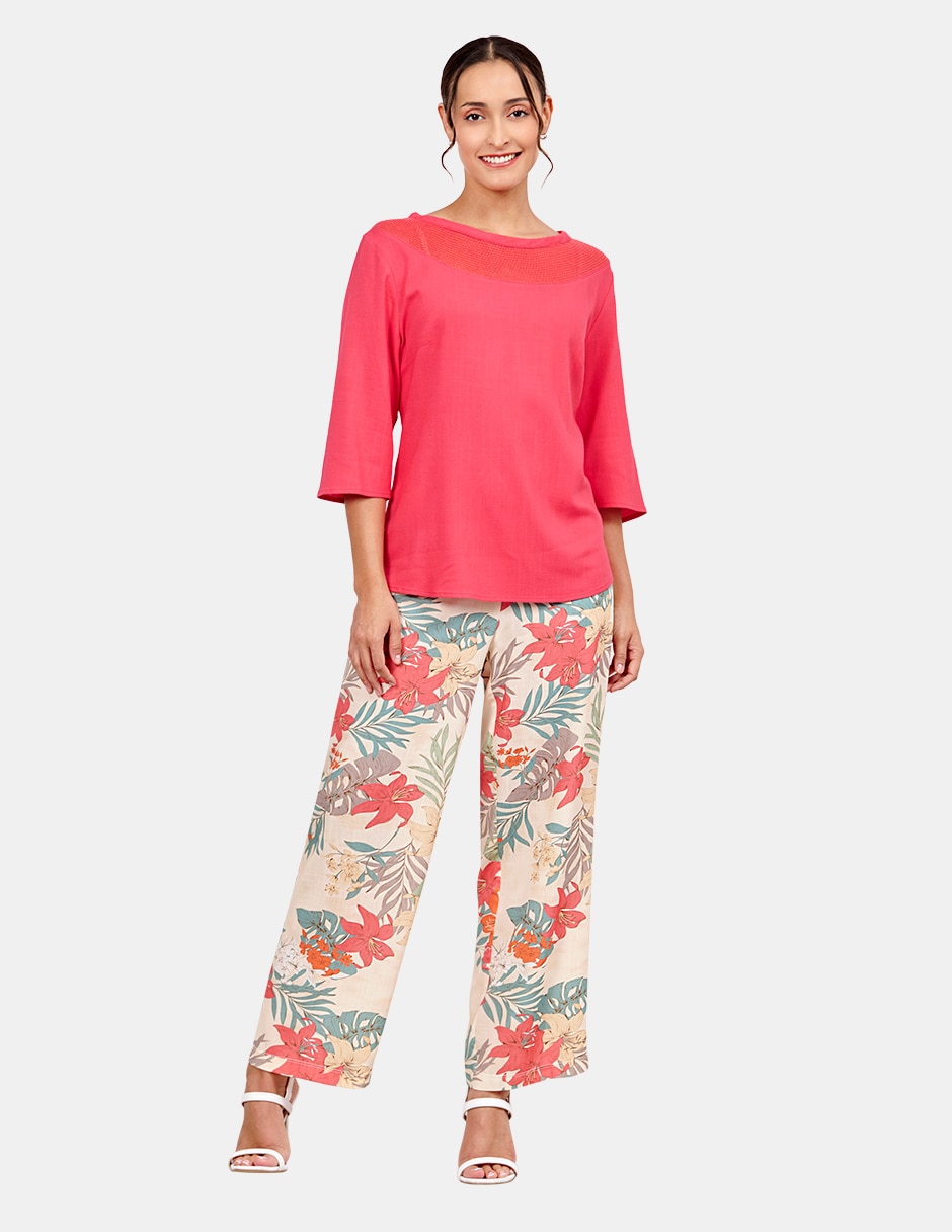 Blusa manga 3/4 para mujer