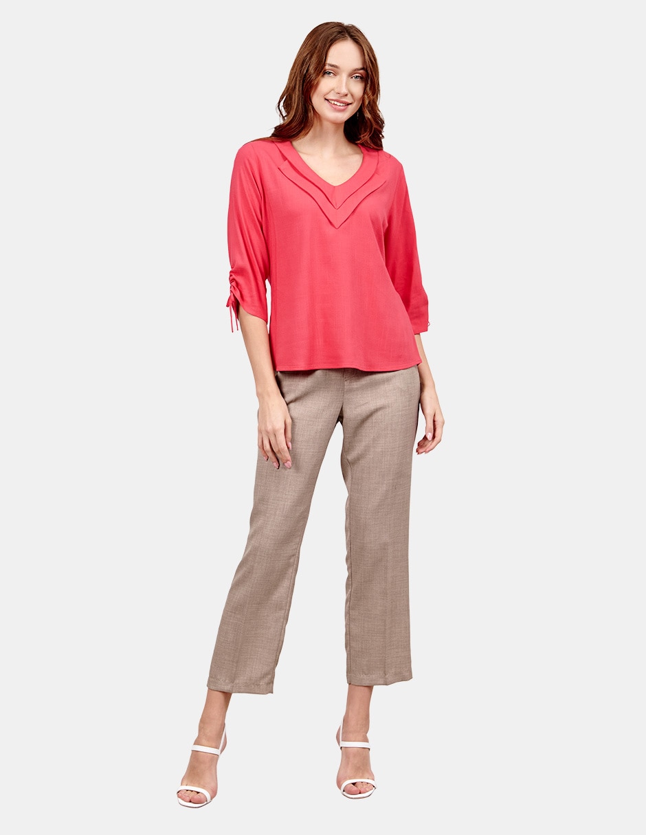Blusa manga 3/4 para mujer