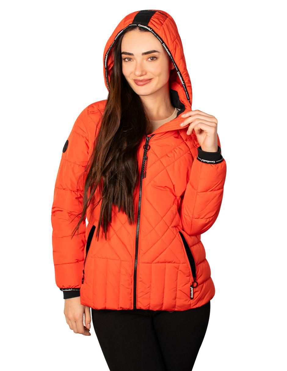 "chamarra" acolchada greenlander no impermeable "de" poliéster "para mujer"