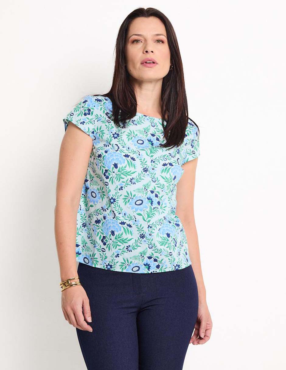 Blusa manga corta para mujer