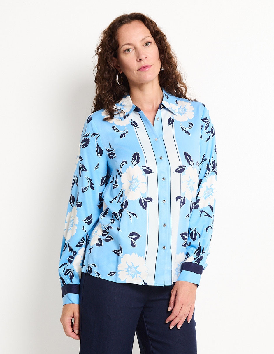 Blusa manga larga para mujer