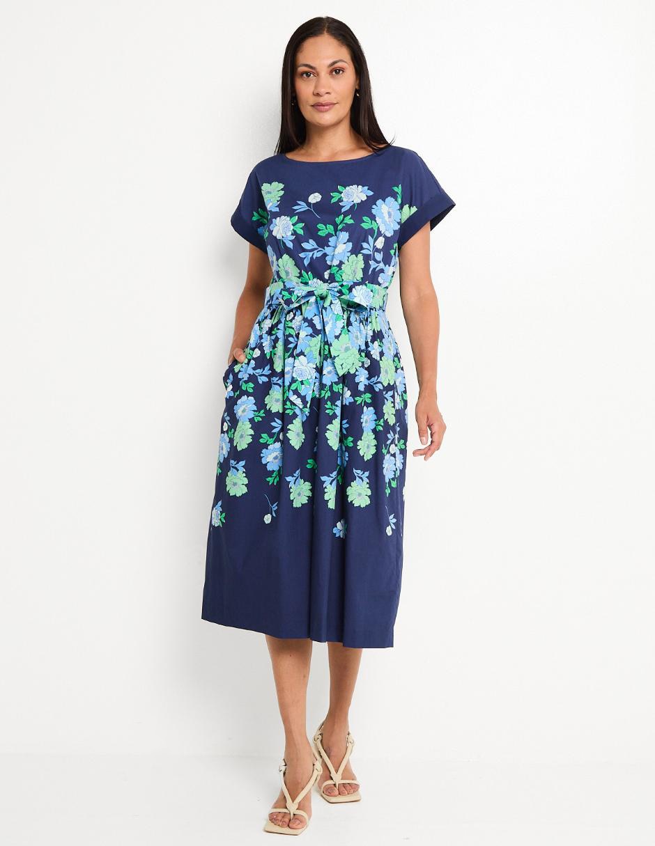 Vestido midi casual Talbots para mujer