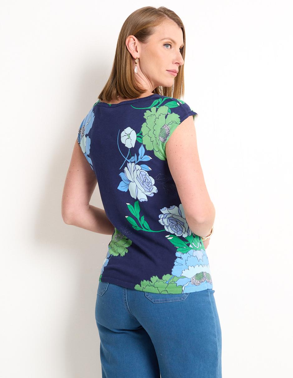 Suéter cuello redondo para mujer 2