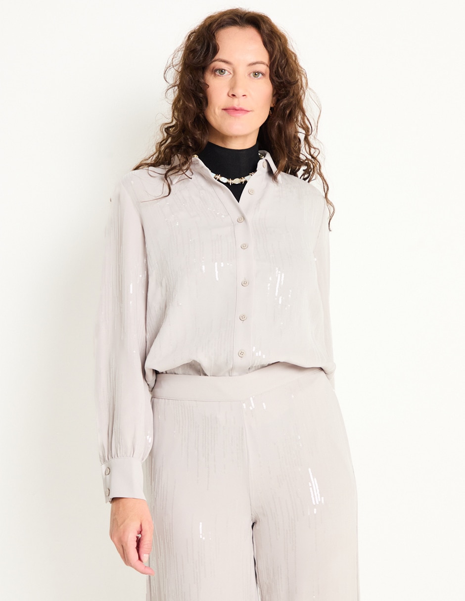 Blusa Chico's manga larga para mujer Liverpool