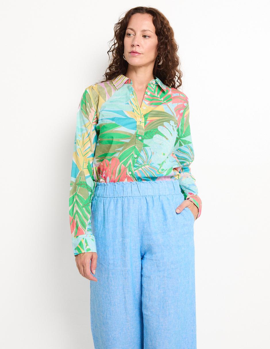 Blusa camisera Talbots manga larga para mujer