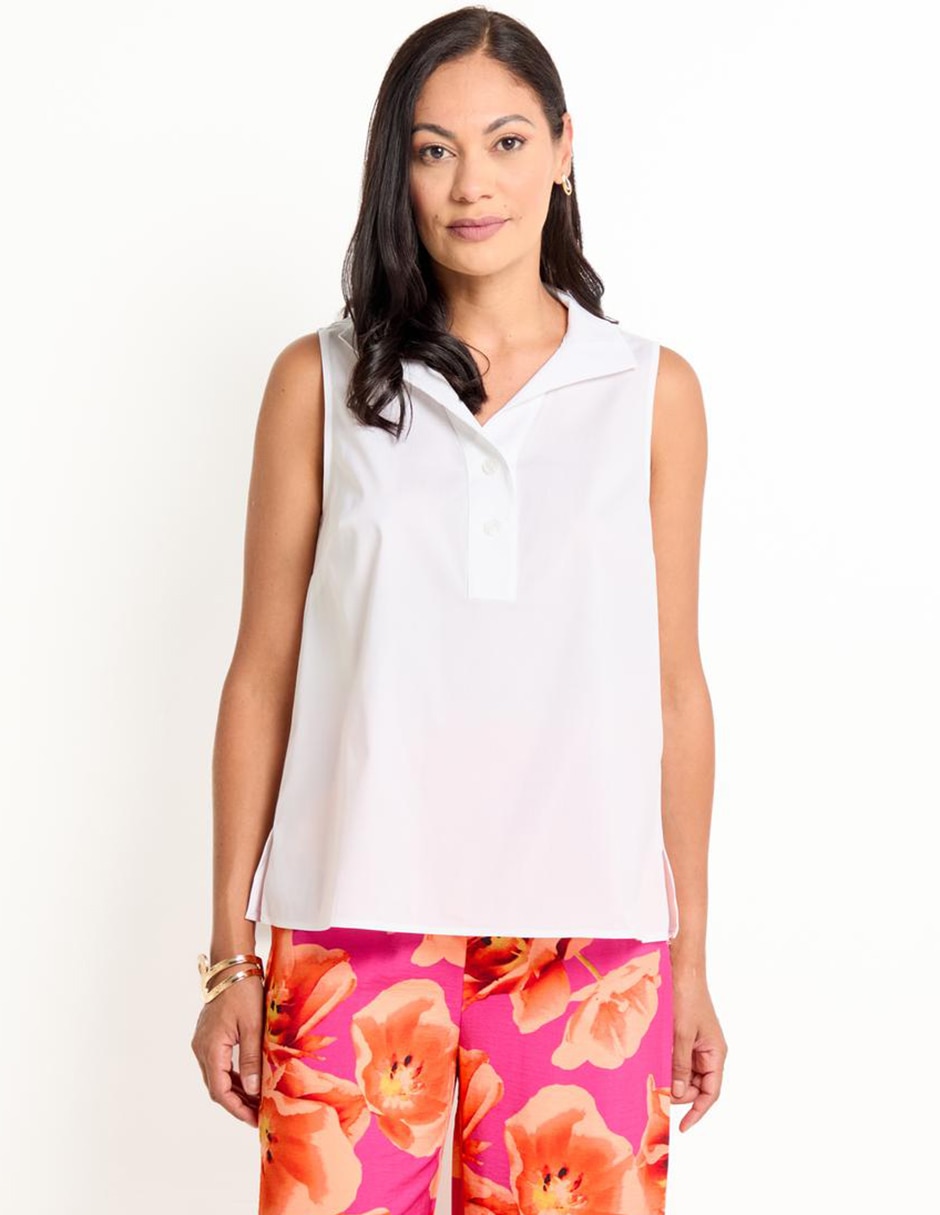 Blusa Talbots sin manga para mujer