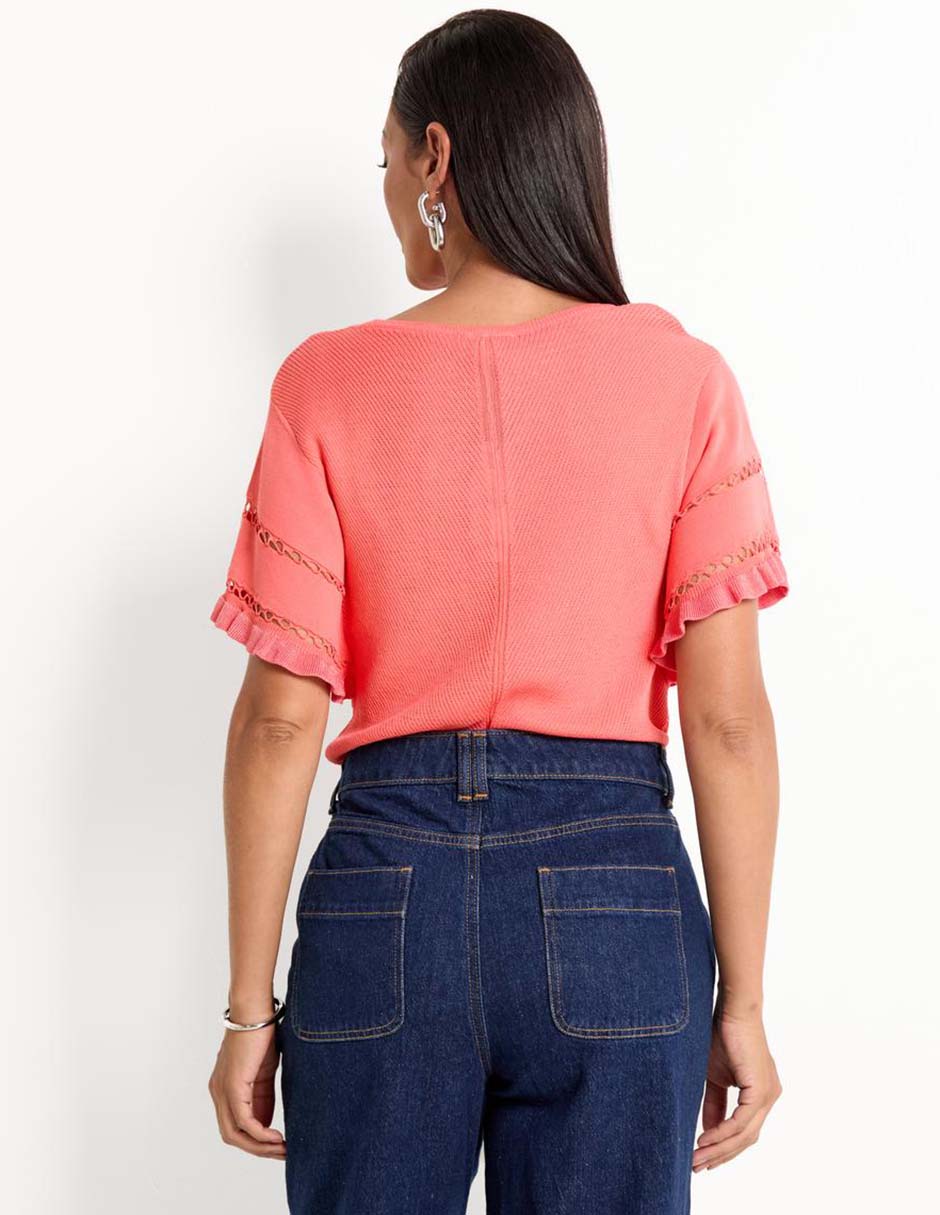 Suéter cuello redondo para mujer 2
