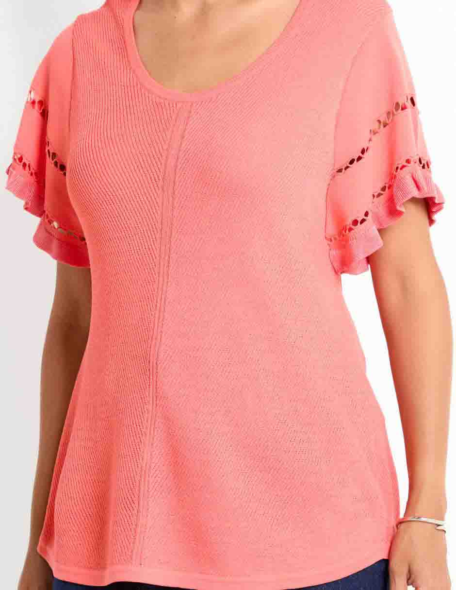 Suéter cuello redondo para mujer 5