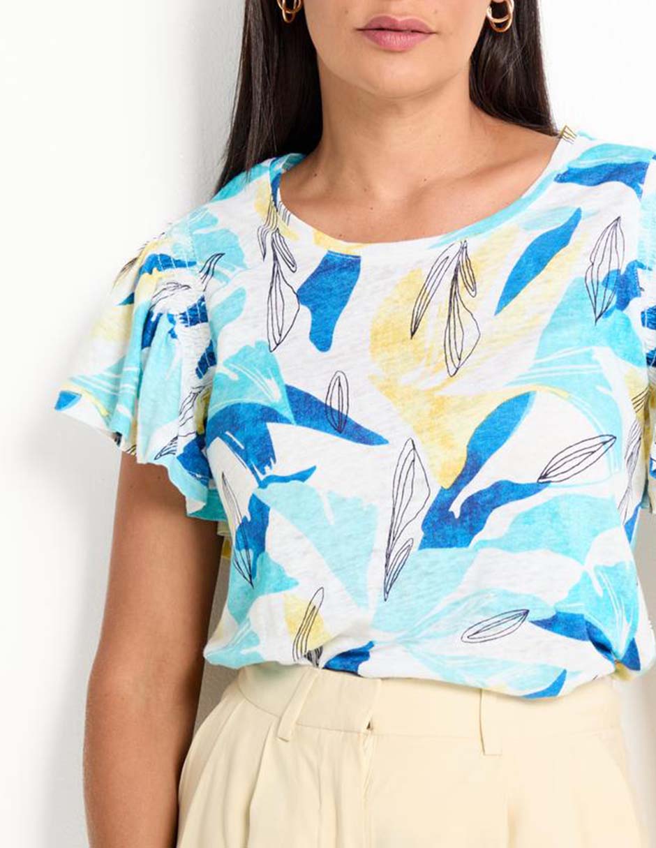 Blusa manga corta para mujer 4