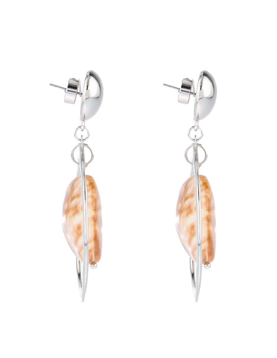 Aretes largos redondos con acabado pulido 3