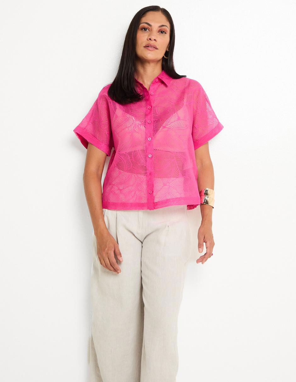 Blusa manga corta para mujer