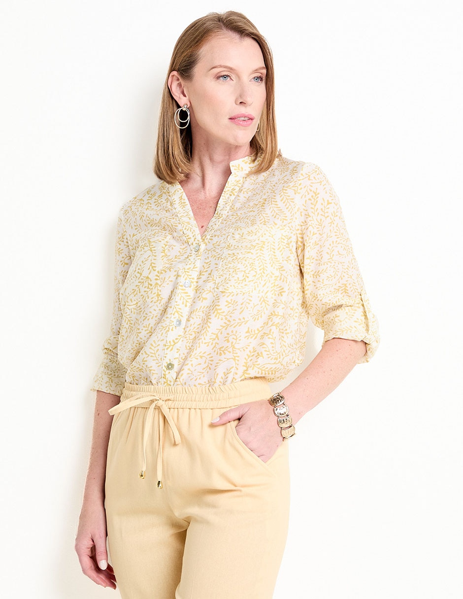 Blusa manga larga para mujer