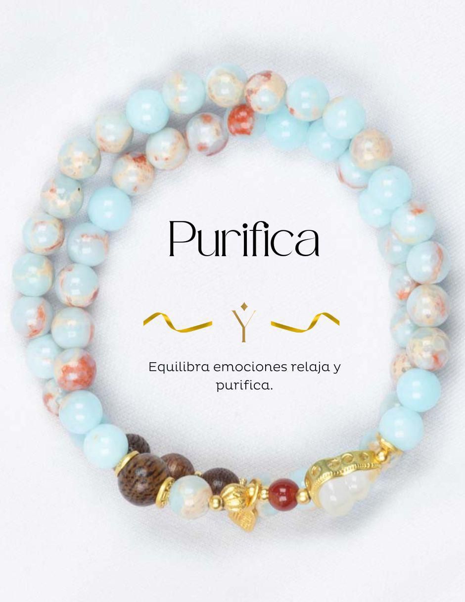 Pulsera Shoushan Purifica con acabado pulido 7
