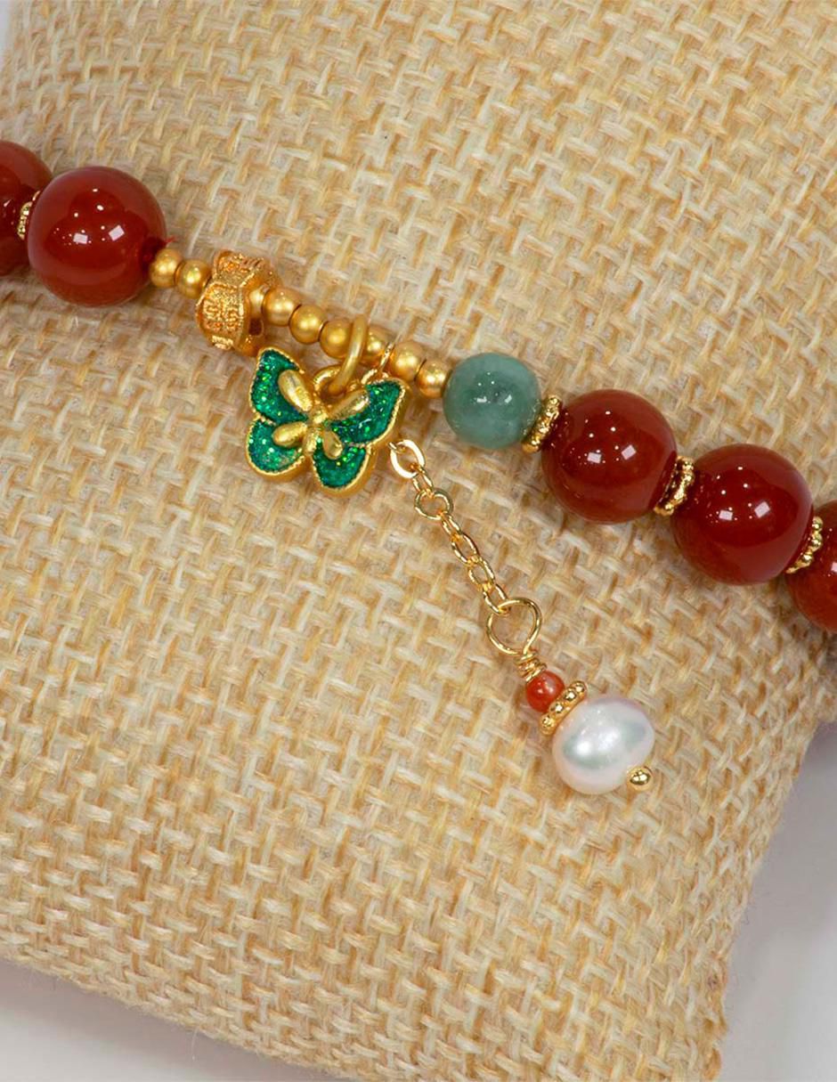 Pulsera Jadeita Vitalidad con acabado pulido 4