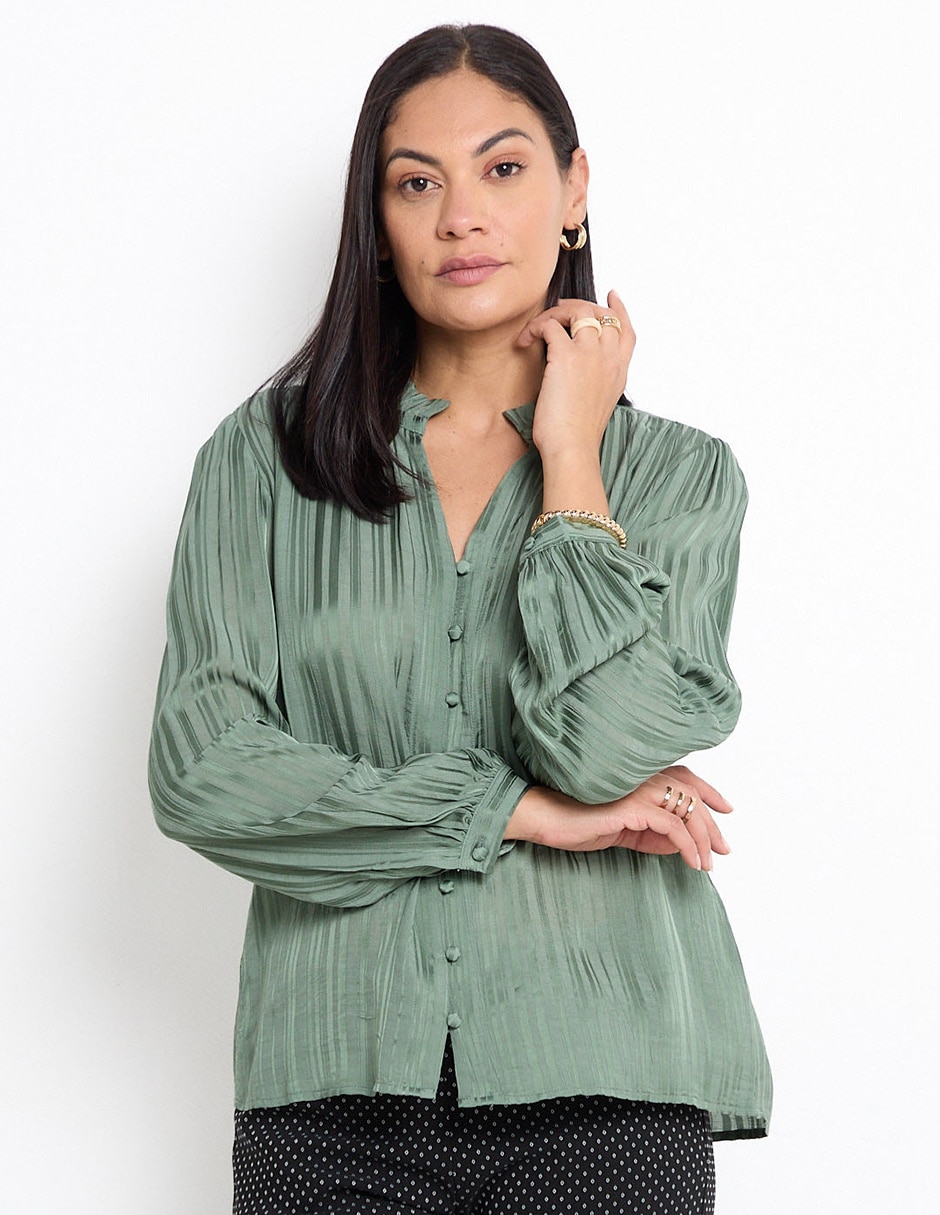 Blusa manga larga para mujer