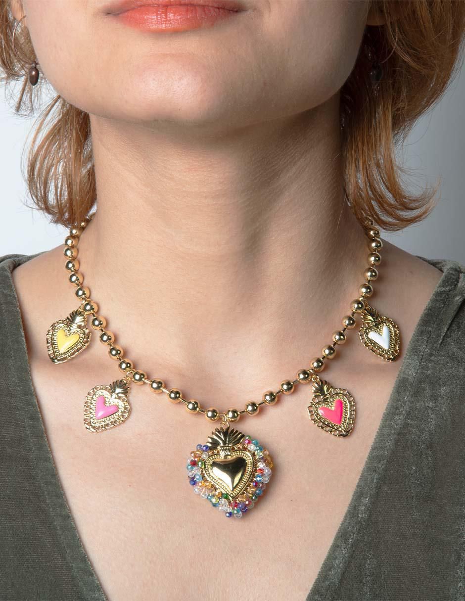 Collar de corazón Milagritos 4